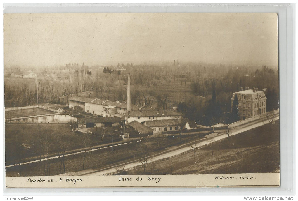 Isère - 38 - Moirans Usine Du Scey Cheminée Papeteries Bergon  Carte Photo - Moirans