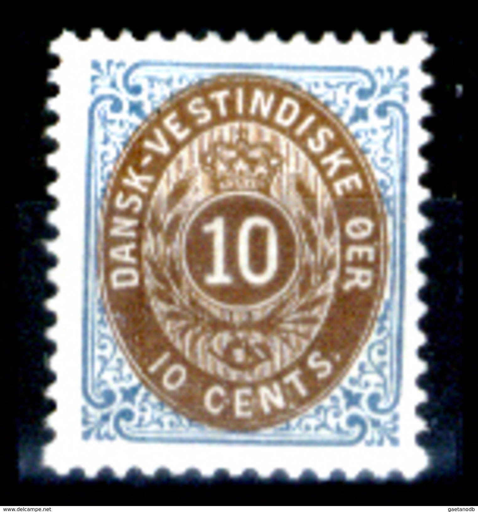 Antille-Danesi-F052 - 1873-79: Yvert & Tellier N. 10a (sg) NG - Dentellato 12,5 - Privo Di Difetti Occulti - - Denmark (West Indies)