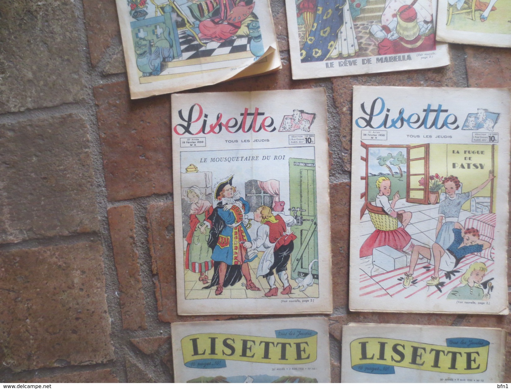 LISETTE - 47 NUMEROS ANNEE 1950- N° 1 à 15- N° 18  N° 20 à 24 - N° 27 à 30-N° 32 à 53 VOIR PHOTOS