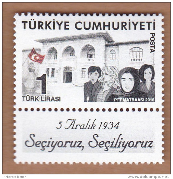 AC - TURKEY STAMP - DEFINITIVE STAMPS ON THE THEME REGARDING RECOGNITION OF RIGHT TO VOTE AND STANDING FOR ELECTION MNH - Unused Stamps