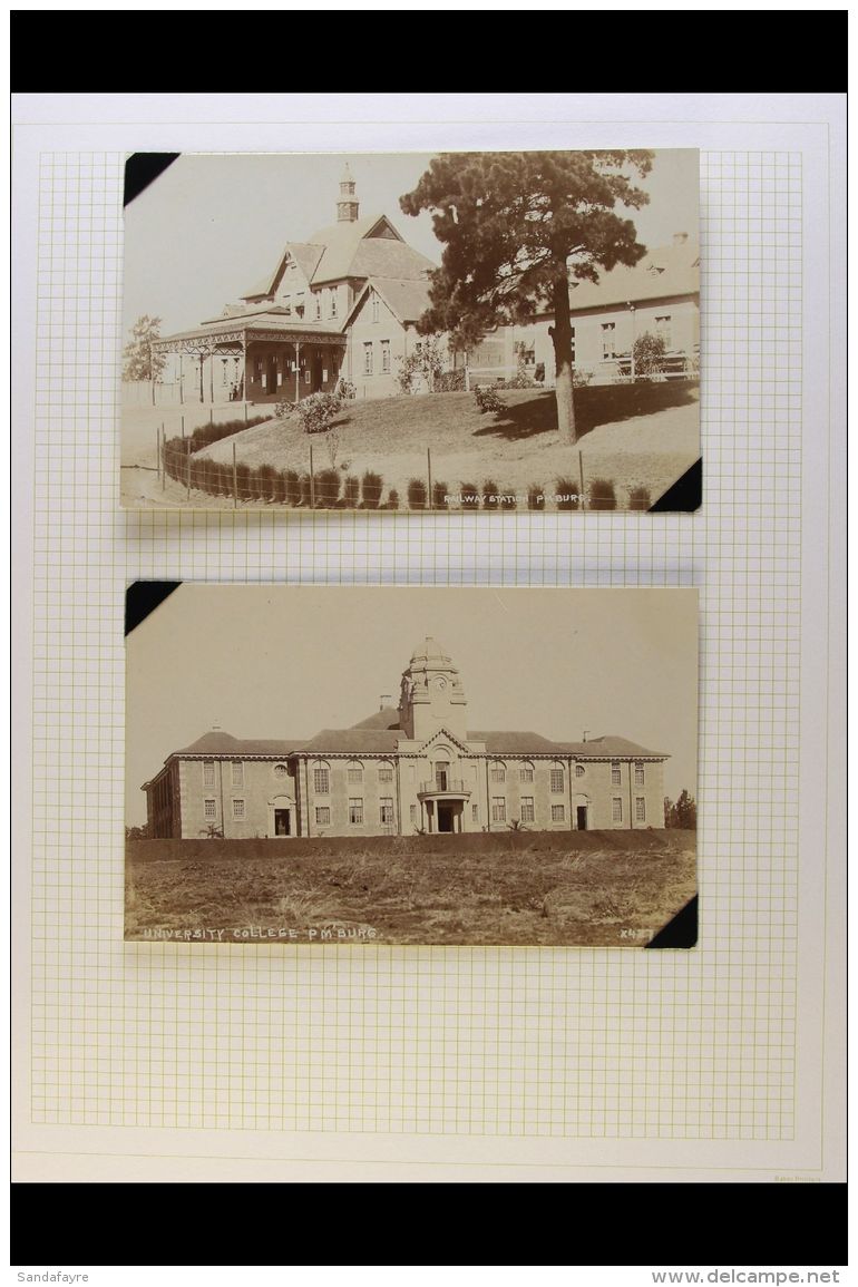 POSTCARDS PIETERMARITZBURG - Group Of Real Postcards, Circa 1910, Includes Pictures Of Railway Station,University... - Non Classés