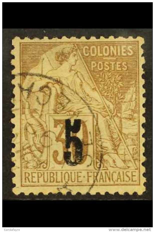 SENEGAL 1887 "5" On 30c Brown, Yv 2II, Very Fine Used. Scarce. For More Images, Please Visit... - Autres & Non Classés