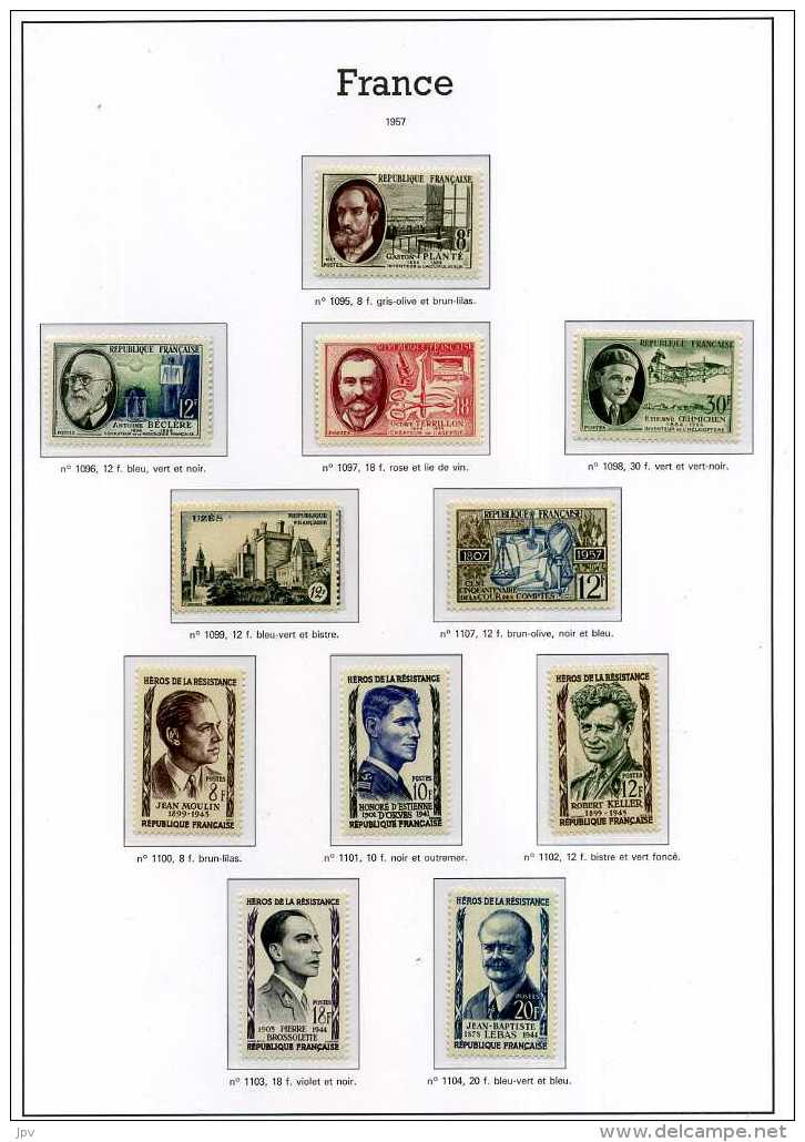 ENSEMBLE DE TIMBRES DE 1938 à 1959. NEUFS SANS CHARNIERES.