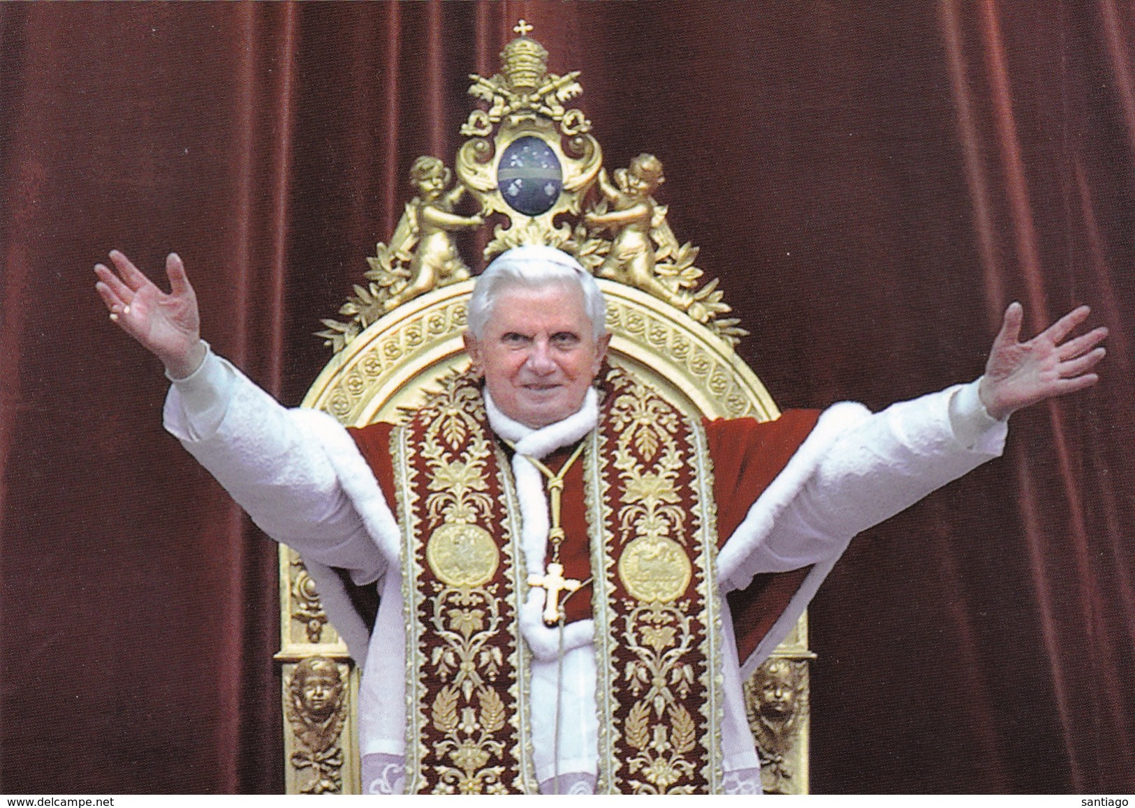 ZK  Paus Benediktus XVI   /   Zegel Nr  1431 ( Met Eifeltoren ) - Brieven En Documenten