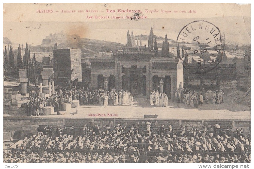 Spectacles - Opéra Théâtre Des Arènes Béziers - Orchestre - Les Esclaves - 1911 - Opéra