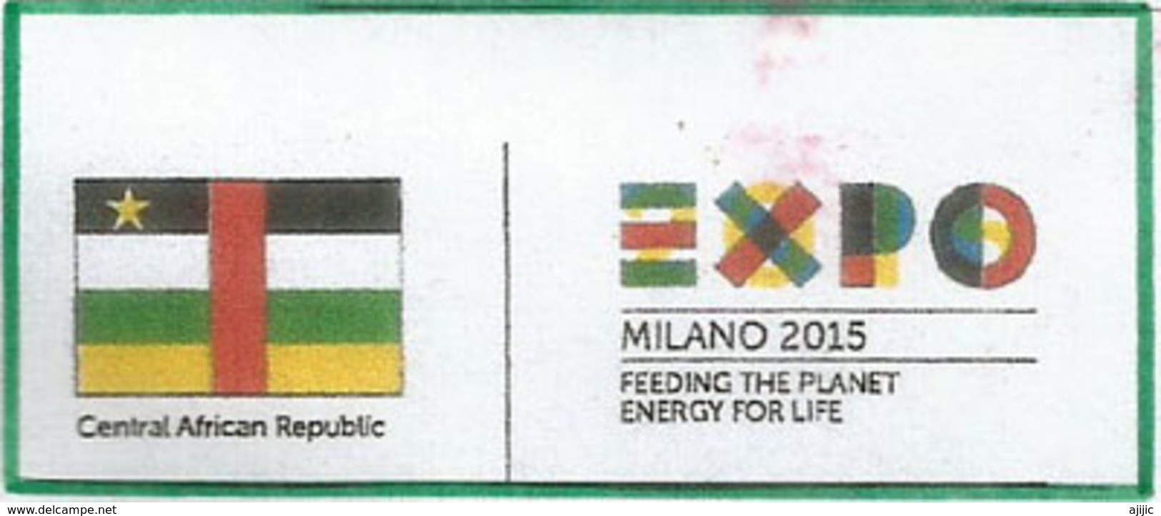 CENTRAFRIQUE. EXPO UNIVERSELLE MILAN 2015, Lettre Du Pavillon Centrafrique, Avec Timbres Centrafrique - 2015 – Milaan (Italië)