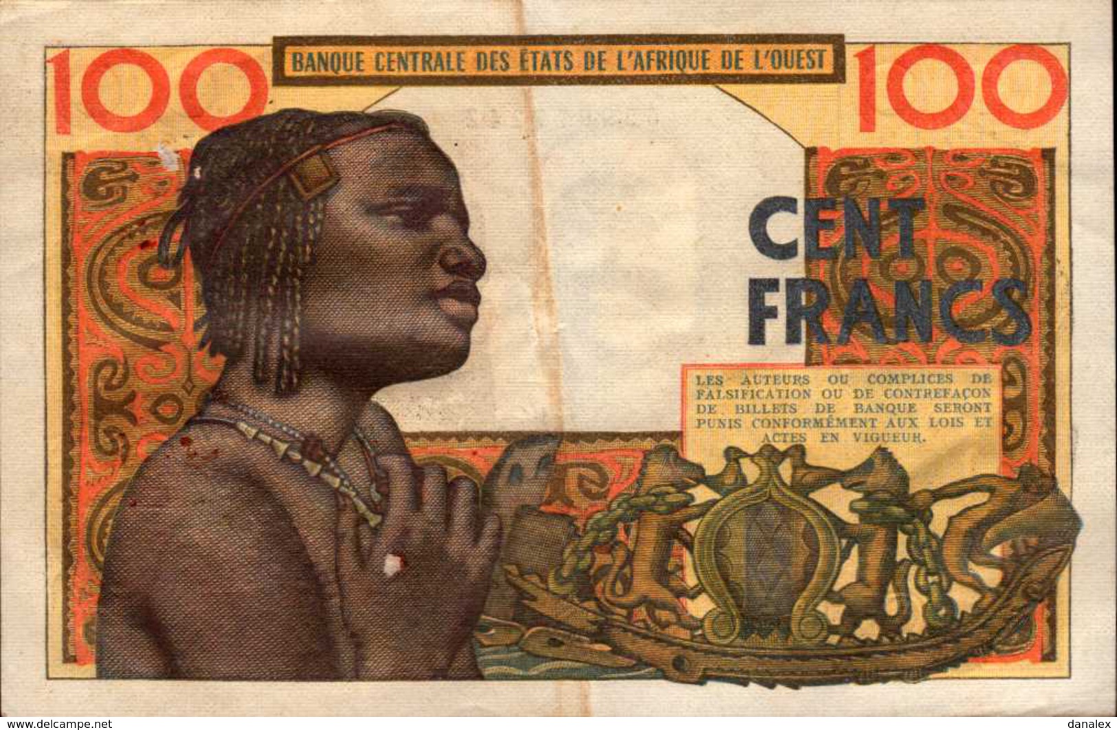 C OTE D'IVOIRE 100 FRANCS Non Daté Pick 101Ag - Côte D'Ivoire