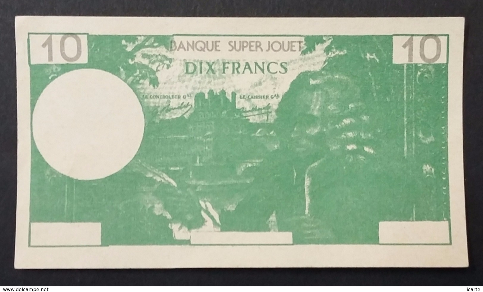 Billet Fictif 10 FRANCS VOLTAIRE Banque Super Jouet - 10 F 1963-1973 ''Voltaire''