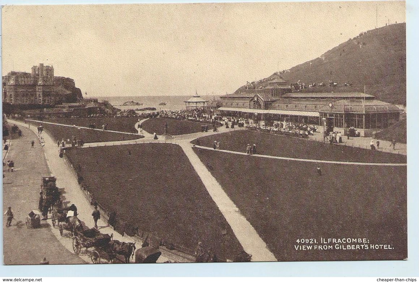 Ilfracombe - View From Gilbert's Hotel - Photochrom Sepiatone - Ilfracombe