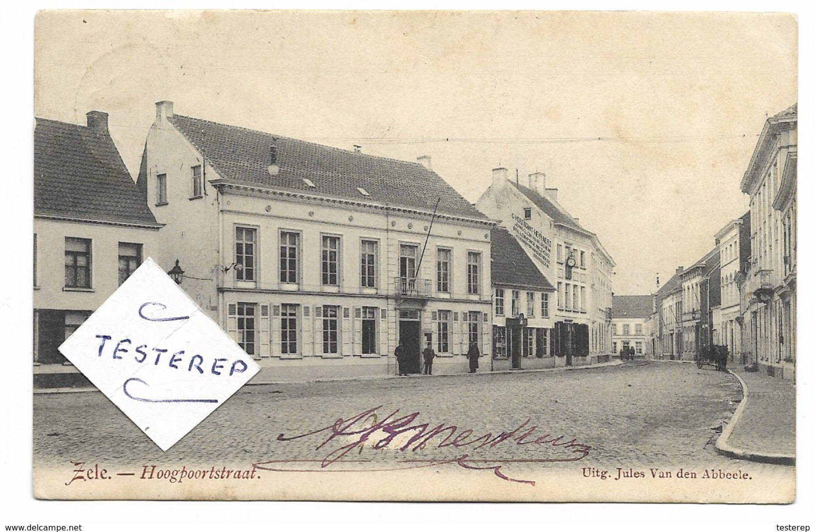 ZELE   Hoogpoortstraat   1906   Sterstempel/cachet étoile  VLIERMAAL - Zele