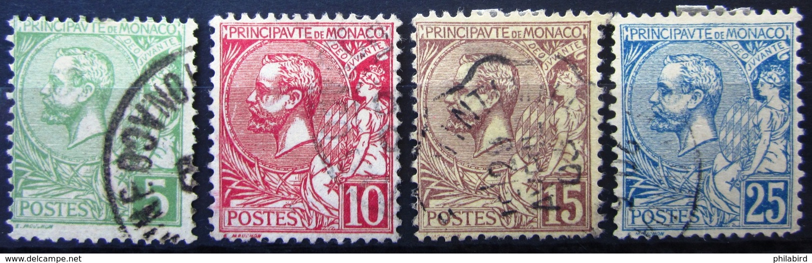 MONACO                N° 22/25             OBLITERE - Used Stamps