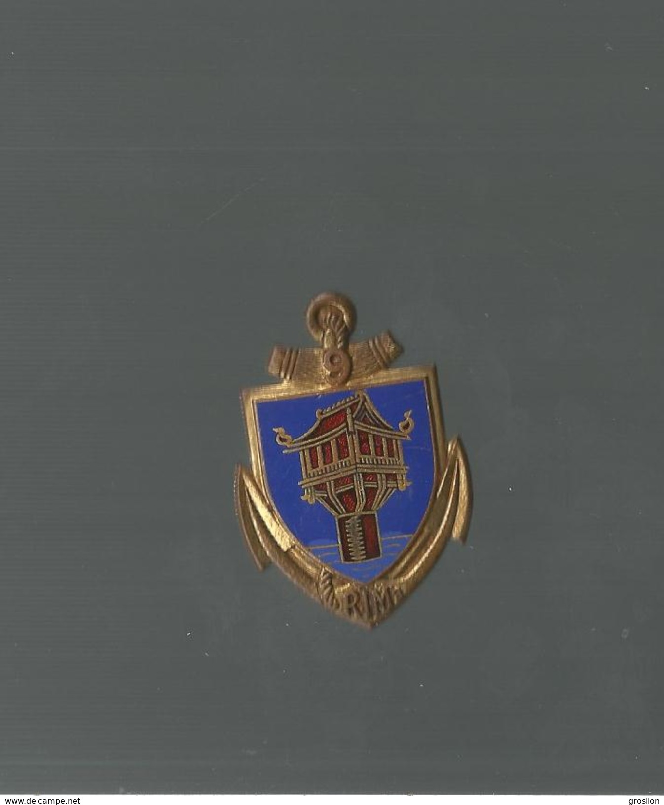 INSIGNE MILITAIRE 9 EME RIMA REGIMENT D'INFANTERIE DE MARINE (TROUPES COLONIALES) - Navy