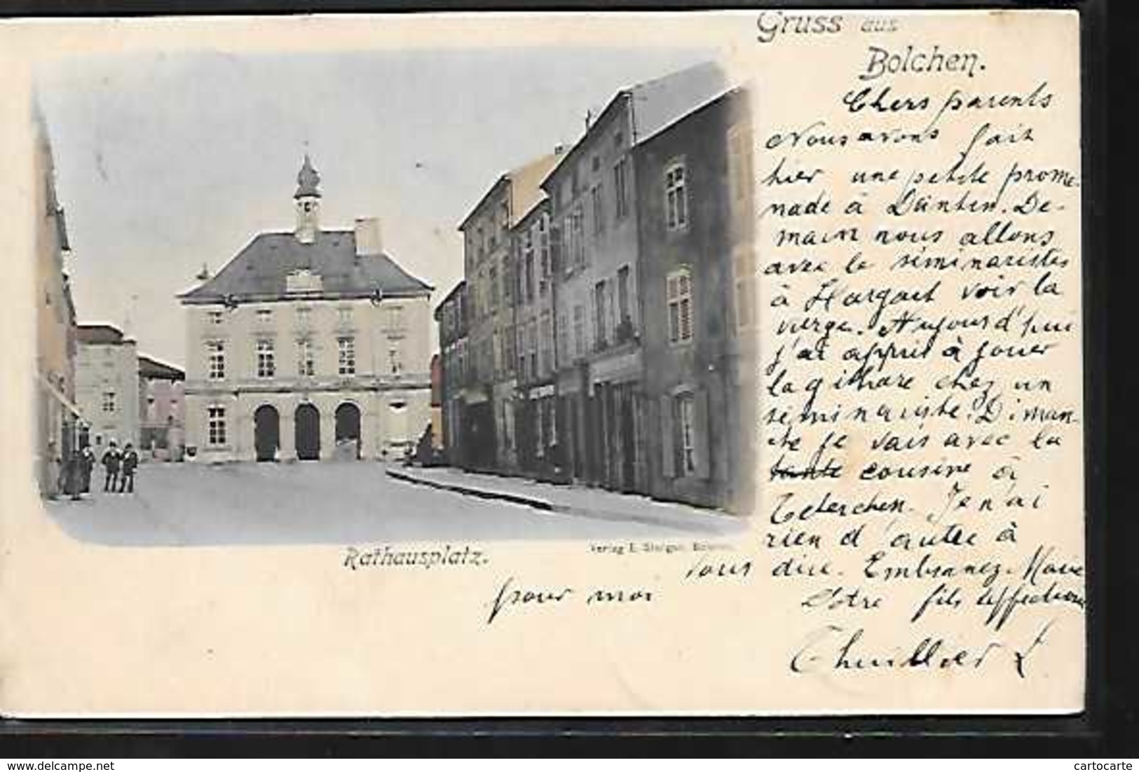 57 BOULAY BOLCHEN RATHAUSPLATZ GRUSS - Boulay Moselle