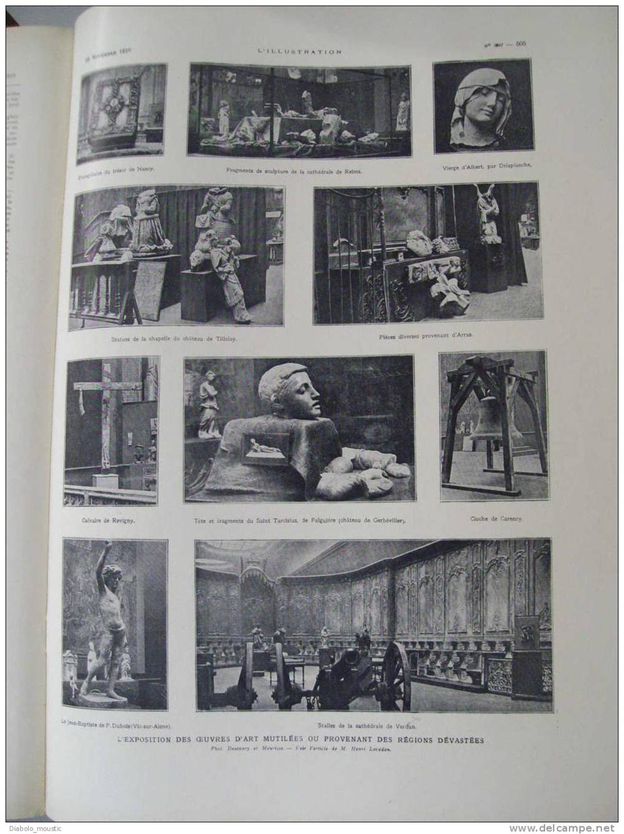 L' Illustration  Le 25/11/ 1916 :  Aquarelles De Jean  Lefort ; Exposition Des Oeuvres D'art Mutilées ; SEM ; Monastir ; - L'Illustration