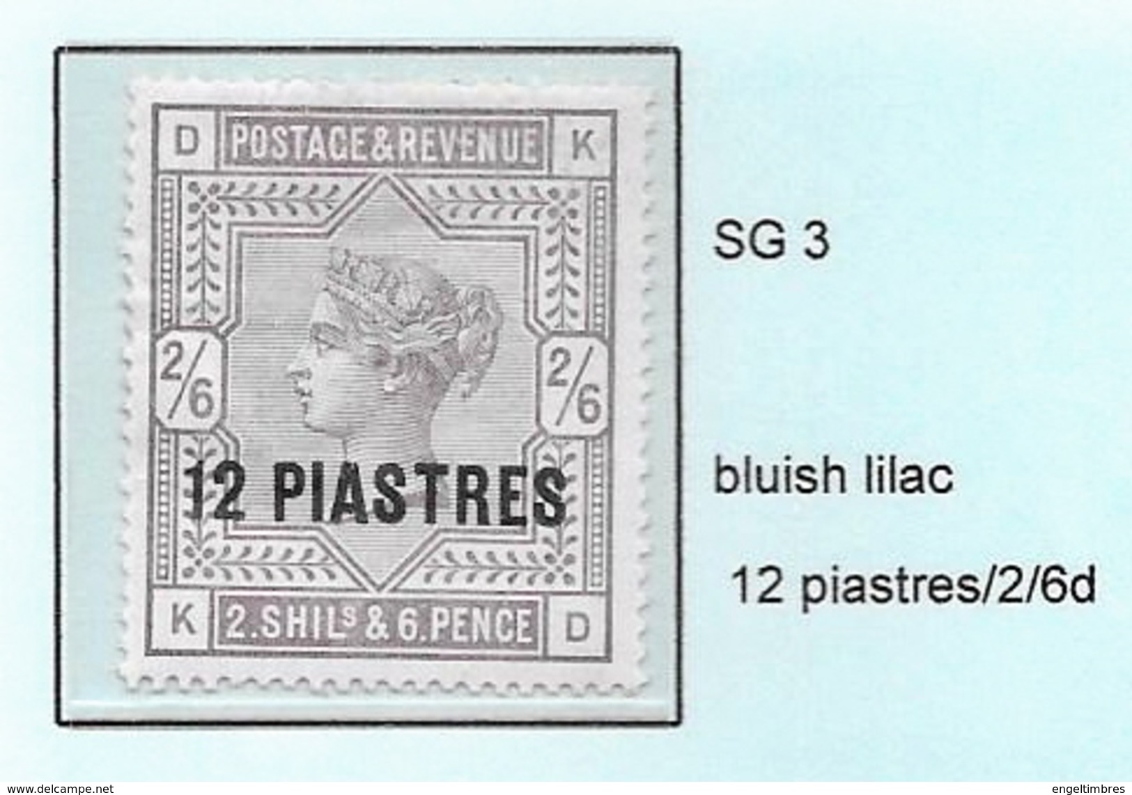 British LEVANT - Queen Victoria Stamp With Turkish Currency Overprint - 12 Piastres - Britisch-Levant