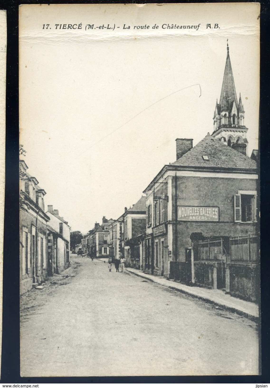 Cpa Du 49 Tiercé  La Route De Châteauneuf JIP88 - Tierce