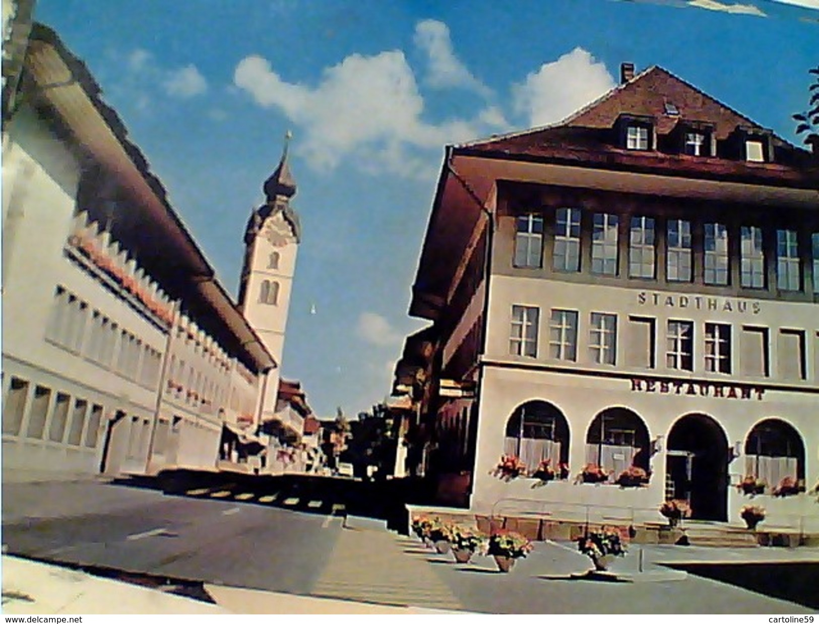 SCHWEIZ SUISSE SWITZERLAND SVIZZERA STADTHAUS HUTTWIL V1975  FW9282 - Huttwil