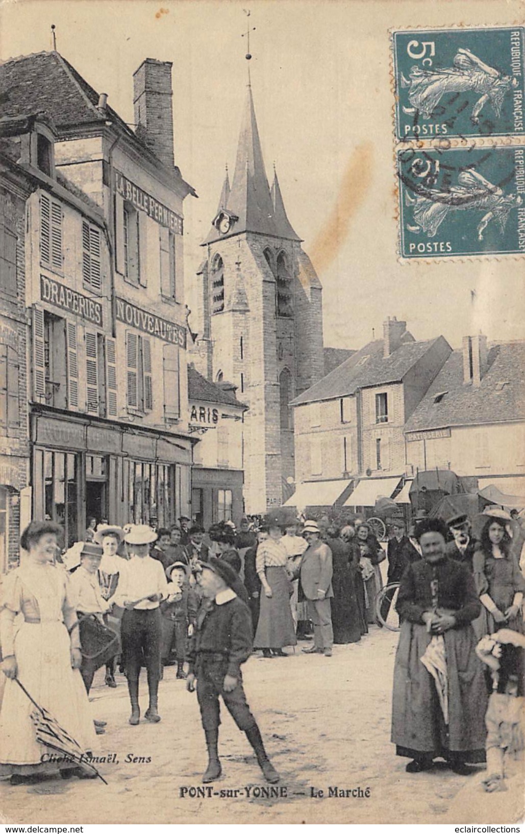 Pont Sur Yonne    89        Le Marché      (voir Scan) - Pont Sur Yonne