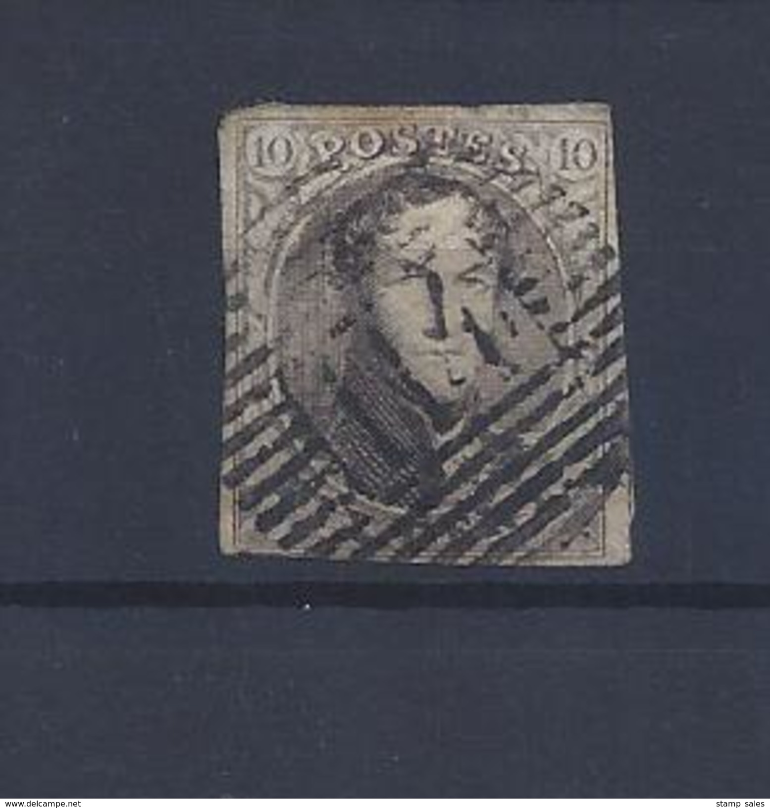 N°6A (ntz) GESTEMPELD P114 Termonde COB &euro; 9,00 + COBA &euro; 3,00 - Postmarks - Lines: Perceptions