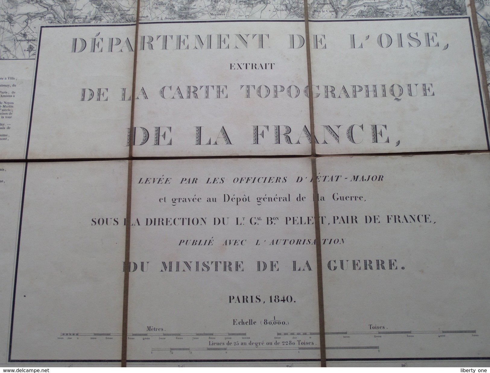 Carte Topografique GISORS La France ( Oudere 2de Hands Kaart Op Katoen / Cotton ) ! - Europa