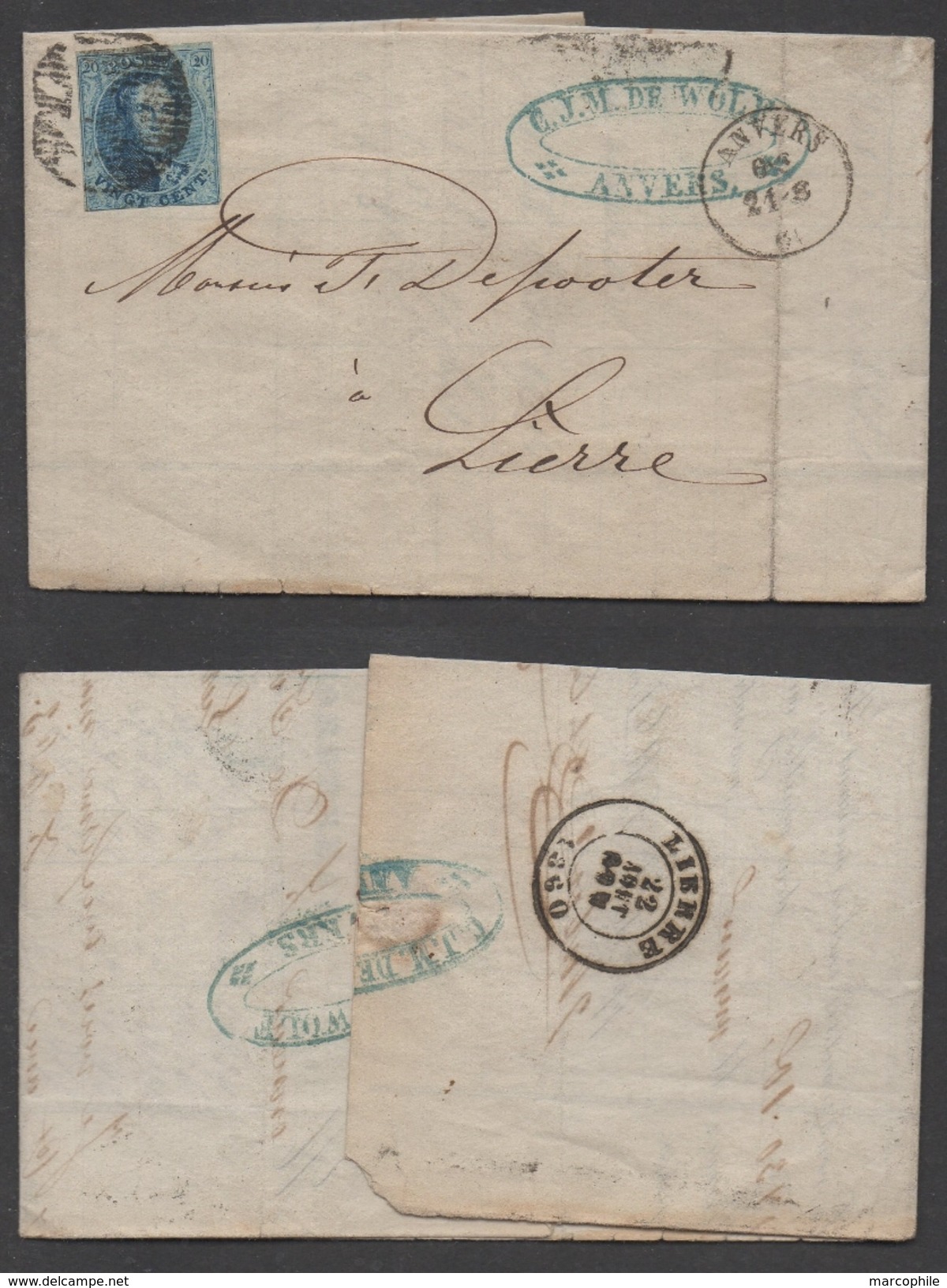 BELGIQUE - BELGIE / 1860 LAC D'ANVERS POUR LIERRE (ref 7370) - 1849-1865 Médaillons (Autres)