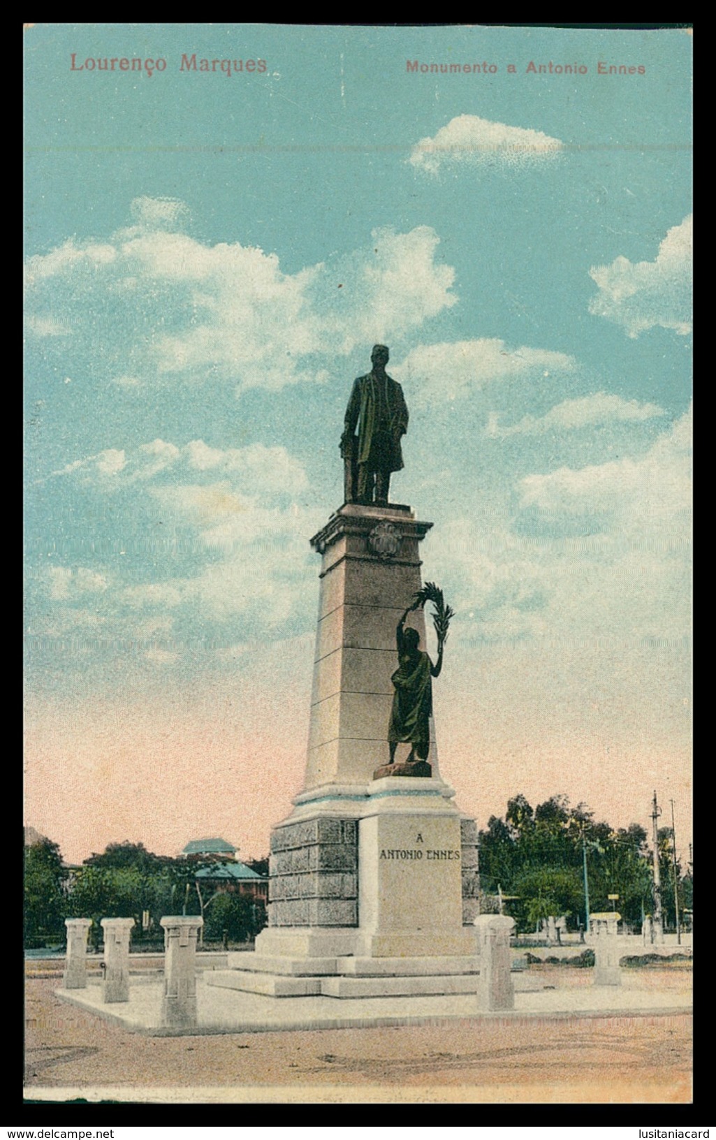 LOURENÇO MARQUES - ESTATUAS - Monumento A Antonio Ennes.( Ed. J. Fernandes Moinhos) Carte Postale - Mozambique