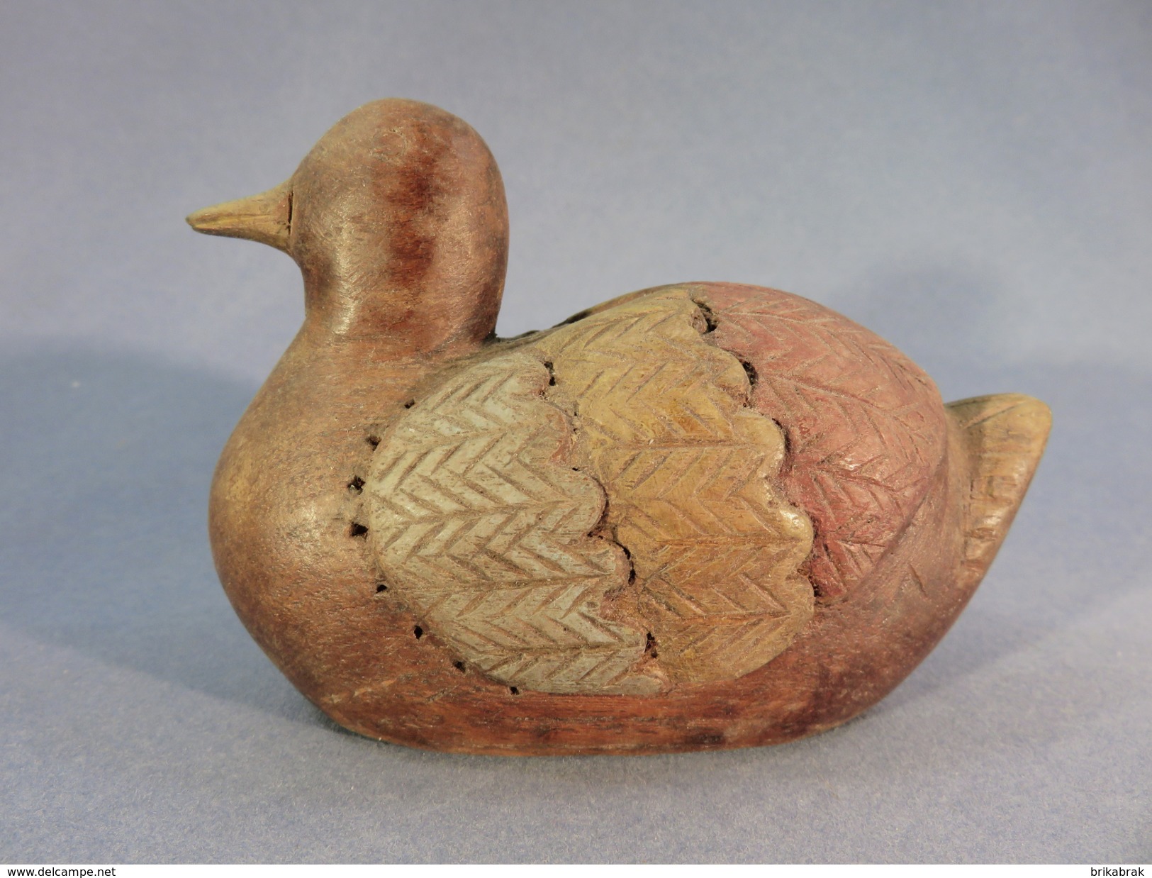 CANARD EN BOIS + Animal Ferme Sculpture Statue - Wood