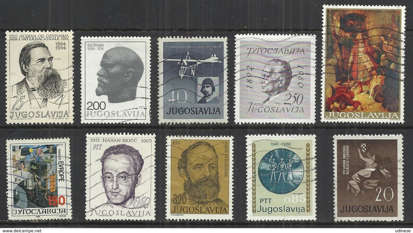 TEN AT A TIME - YUGOSLAVIA - LOT OF 10 DIFFERENT 5 - USED OBLITERE GESTEMPELT USADO - Collections, Lots & Séries