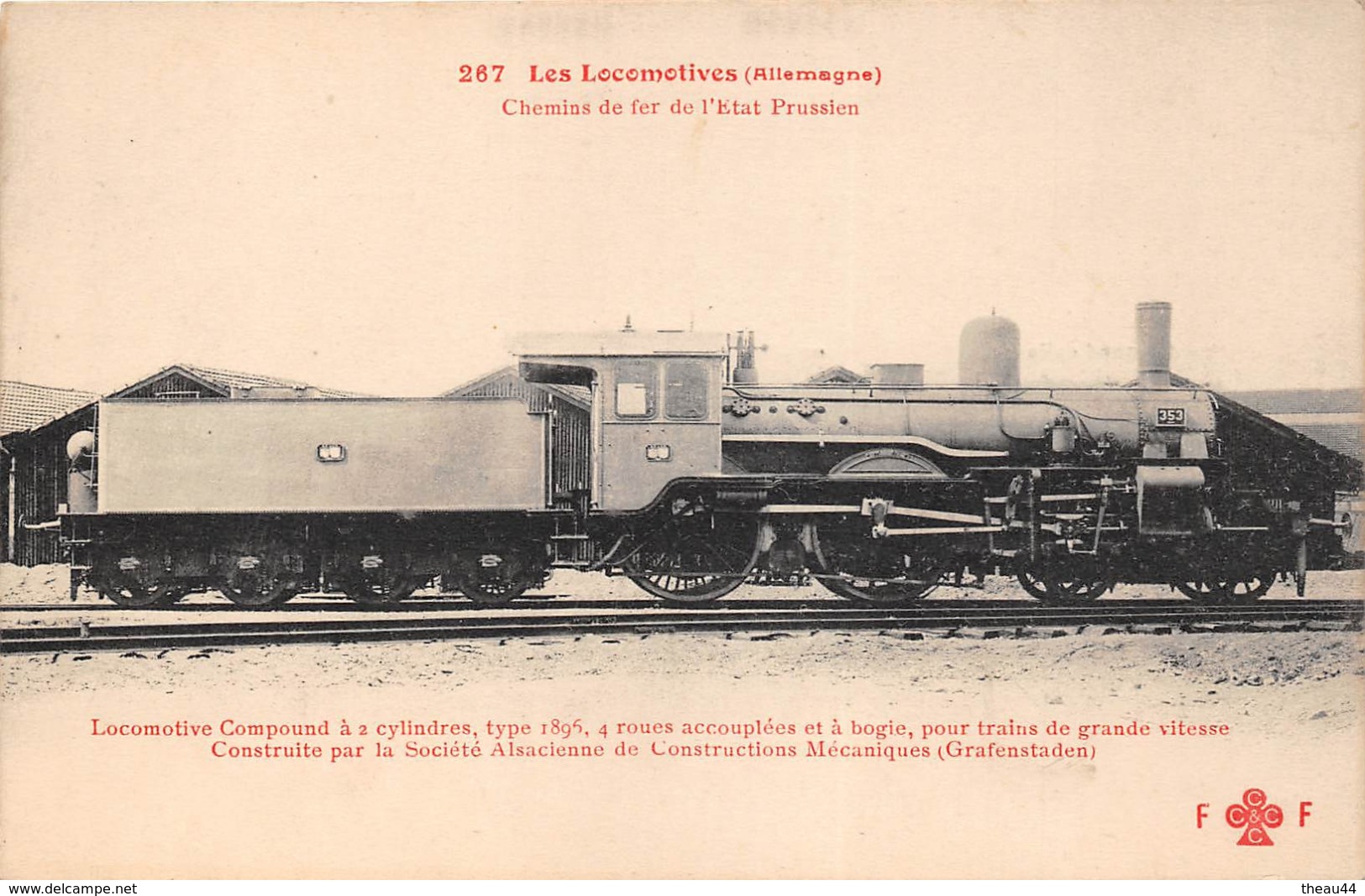 -  267  - Les Locomotives Etrangères - Allemagne  - Chemin De Fer De L'Etat Prussien - Materiale