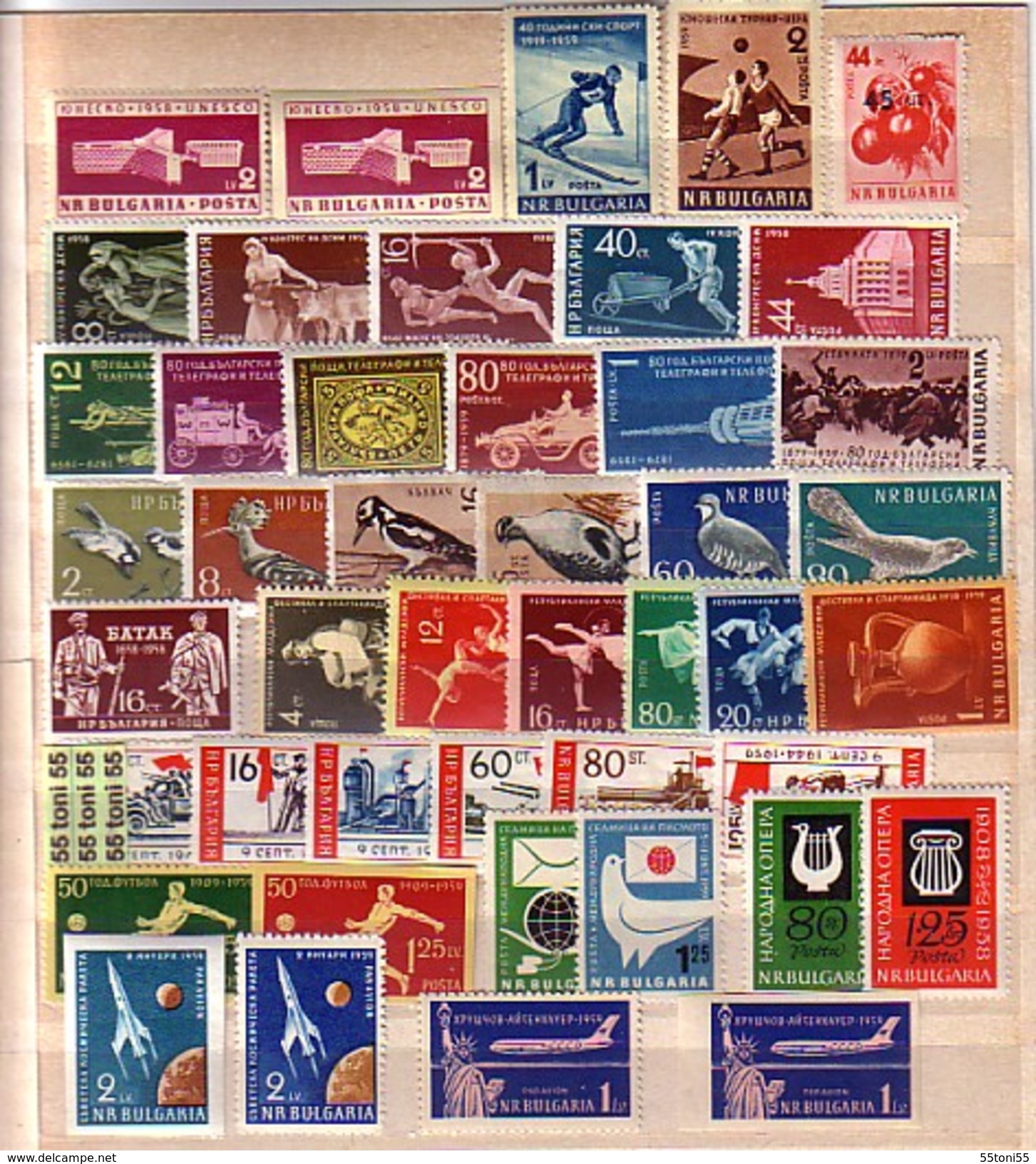 1959  Compl. -MNH Yvert-953/992+P.A.75/77a Bulgarie / Bulgaria - Komplette Jahrgänge