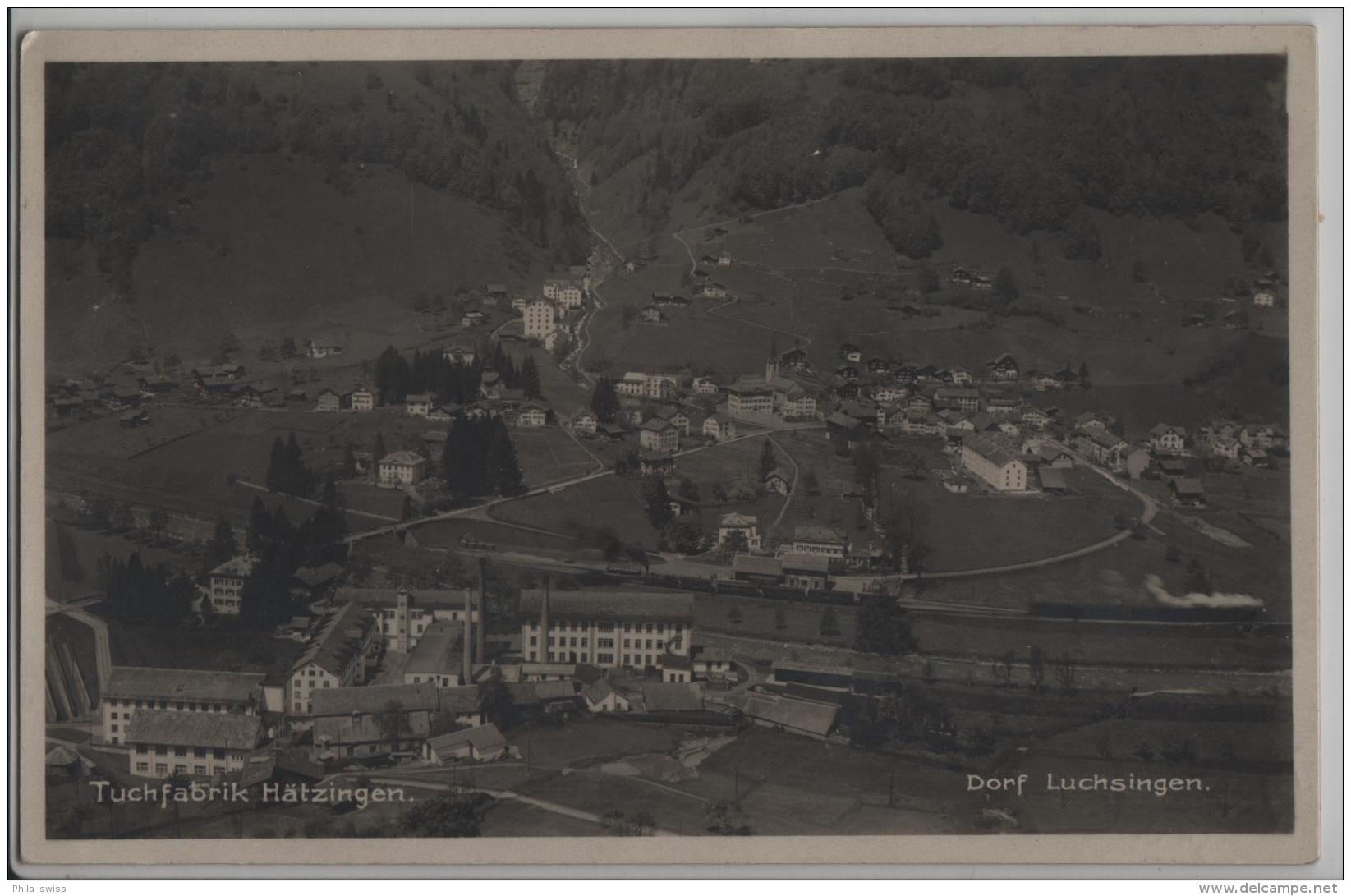 Luchsingen Dorf (Glarus) Tuchfabrik Hätzingen - Photopol No. 441 - Luchsingen