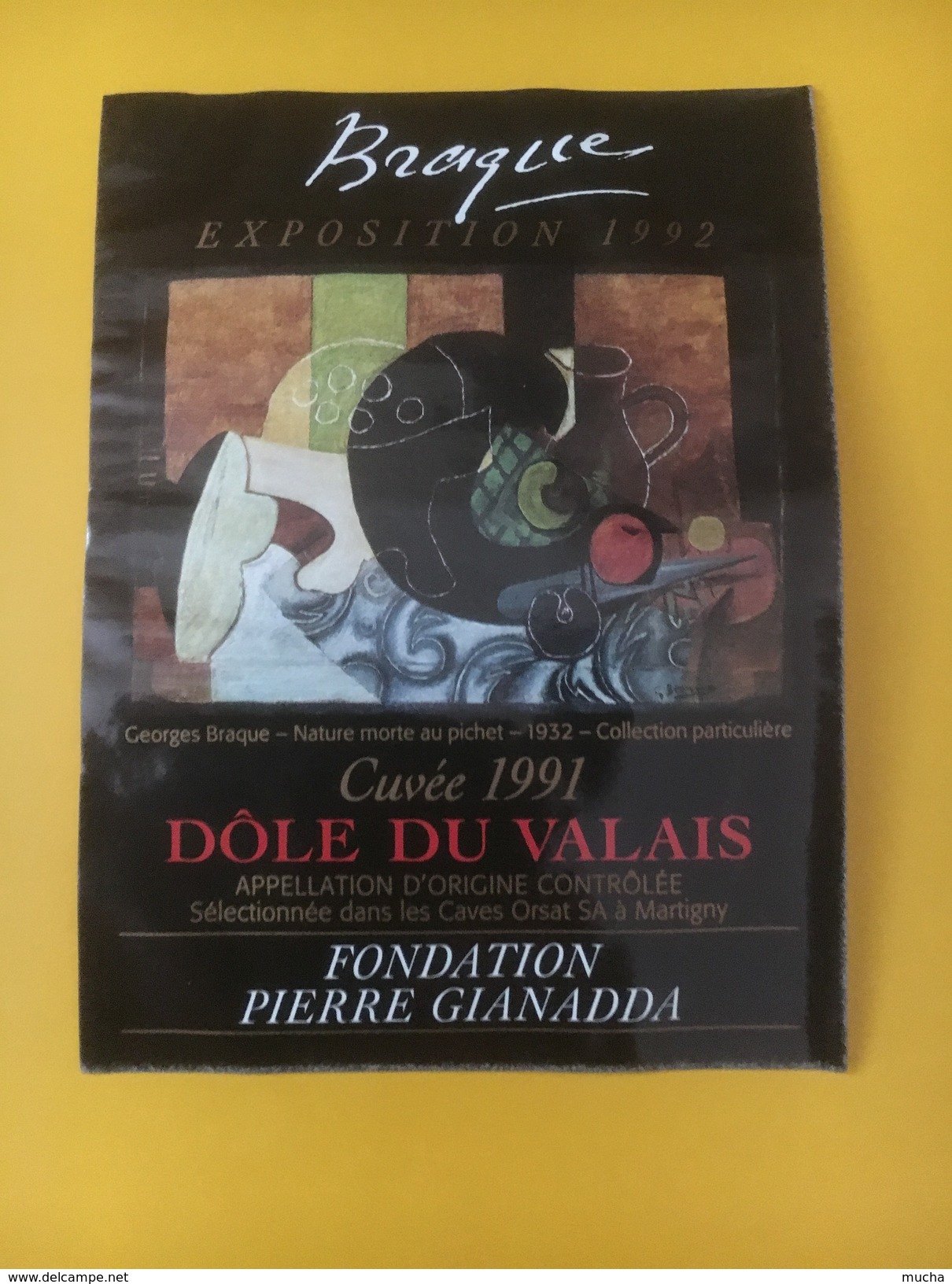 2835 - Exposition Braque 1992 Nature Morte Au Pichet  Fondation Gianadda Martigny  2 étiquettes - Kunst