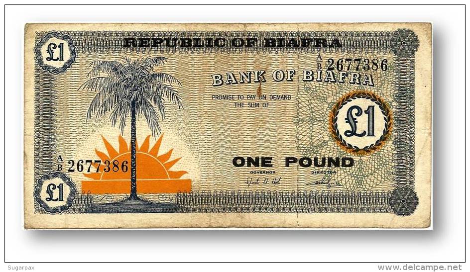 BIAFRA - 1 Pound ND ( 1967 ) Pick 2 Serie A/B - ( Nigeria ) Africa - Sonstige – Afrika