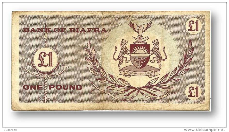 BIAFRA - 1 Pound ND ( 1967 ) Pick 2 Serie A/B - ( Nigeria ) Africa - Sonstige – Afrika