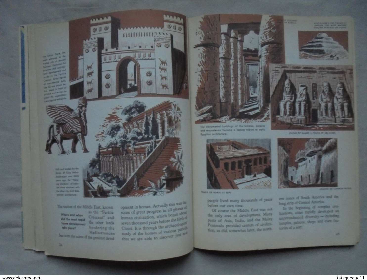 Ancien - Revue encyclopédie anglaise The HOW and WHY Caves to Skyscrapers 1963