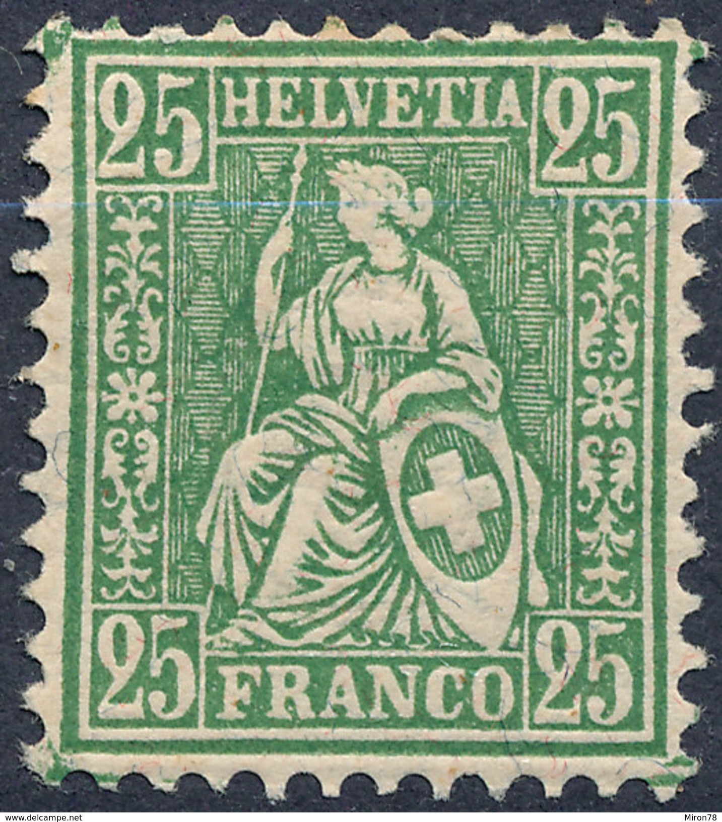 Stamp Switzerland 1881  25c Mint Lot#64 - Neufs