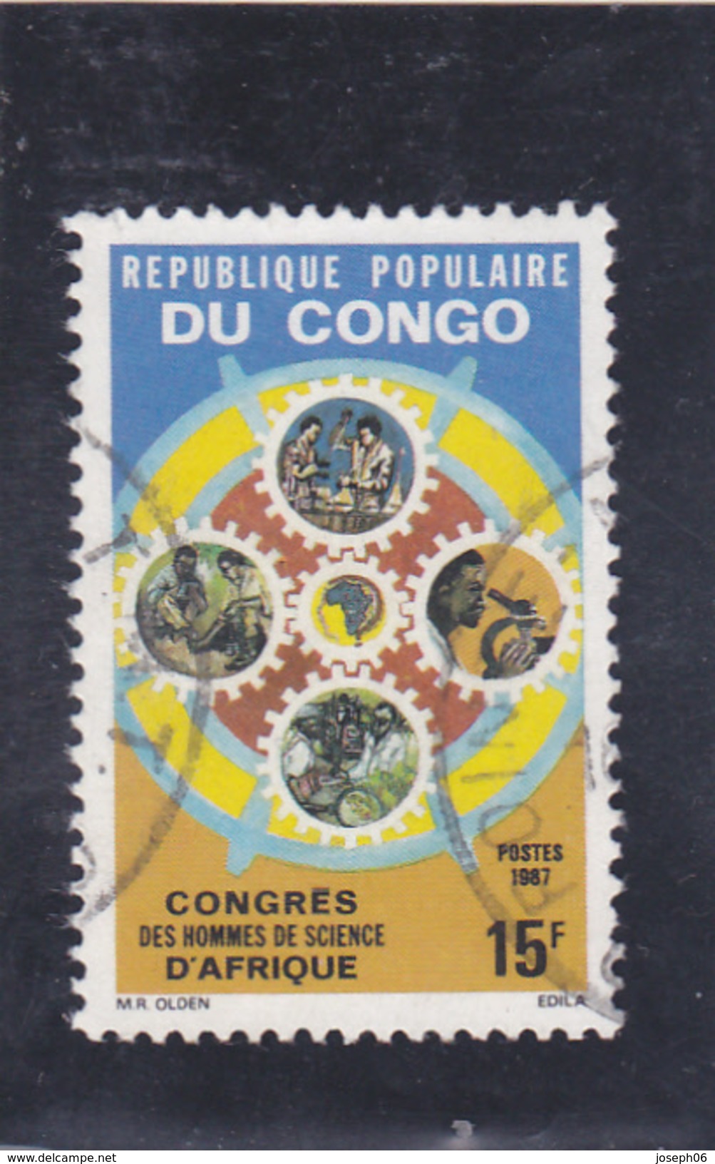 CONGO  1987  Y. T. N° 803  Oblitéré  Frais De Gestion Compris - Afgestempeld