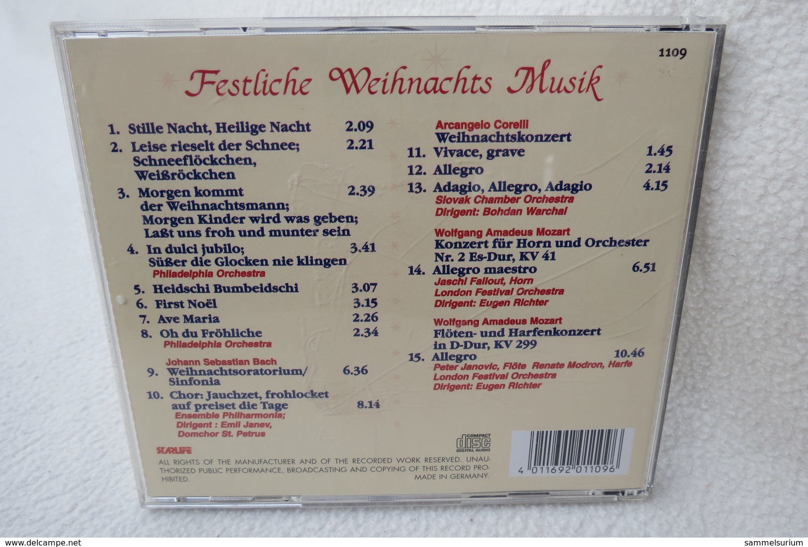 CD "Festliche Weihnachtsmusik" - Christmas Carols