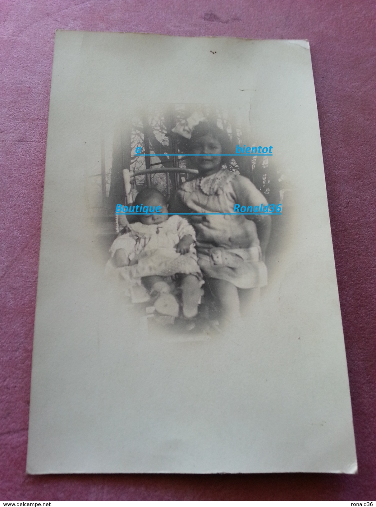 Cpp Portrait Des Enfants BLANCHARD 1913 Guillemette Guy Fb St Martin PARIS ? / Lot AGUET - Genealogie