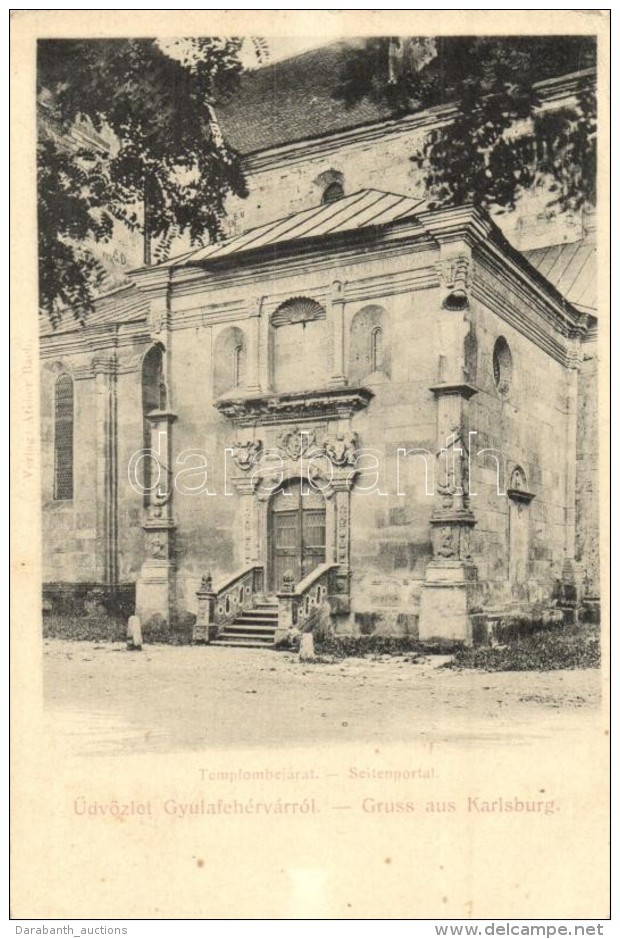 ** T2/T3 Gyulafeh&eacute;rv&aacute;r, Alba Iulia, Karlsburg; Templom Bej&aacute;rat / Seitenportal / Church Entry ... - Non Classés