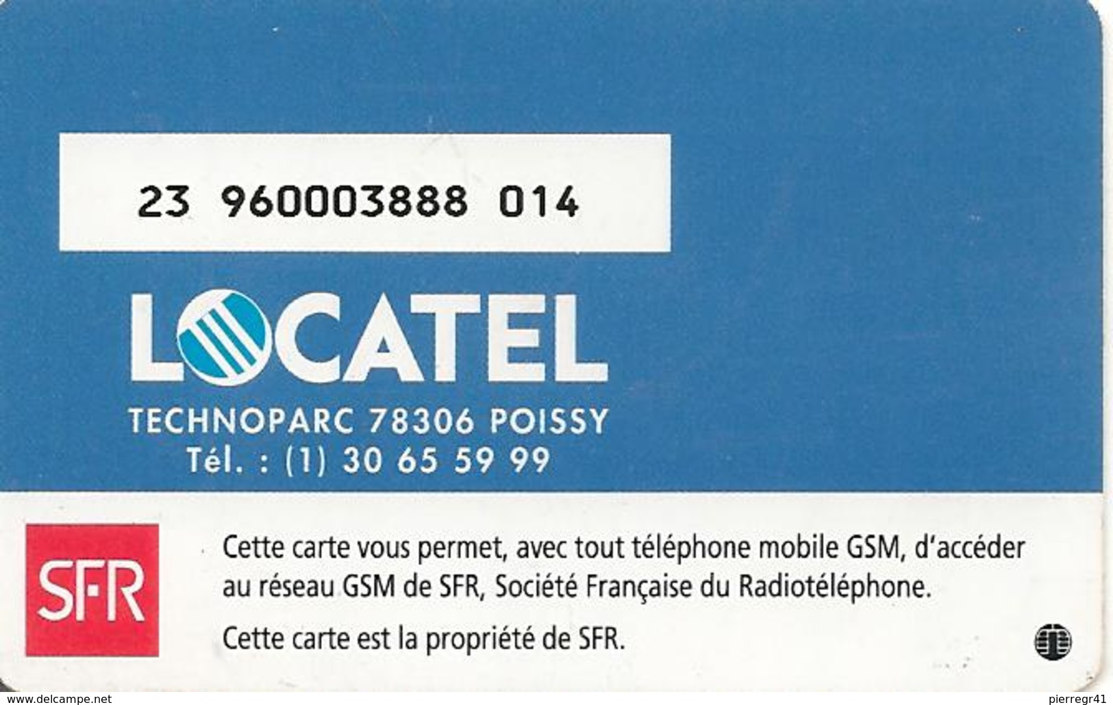 CARTE^-PUCE-GSM-SFR-LOCATEL-PUCE D-SF3-LL3D-SD-TBE- RARE - Mobicartes (GSM/SIM)