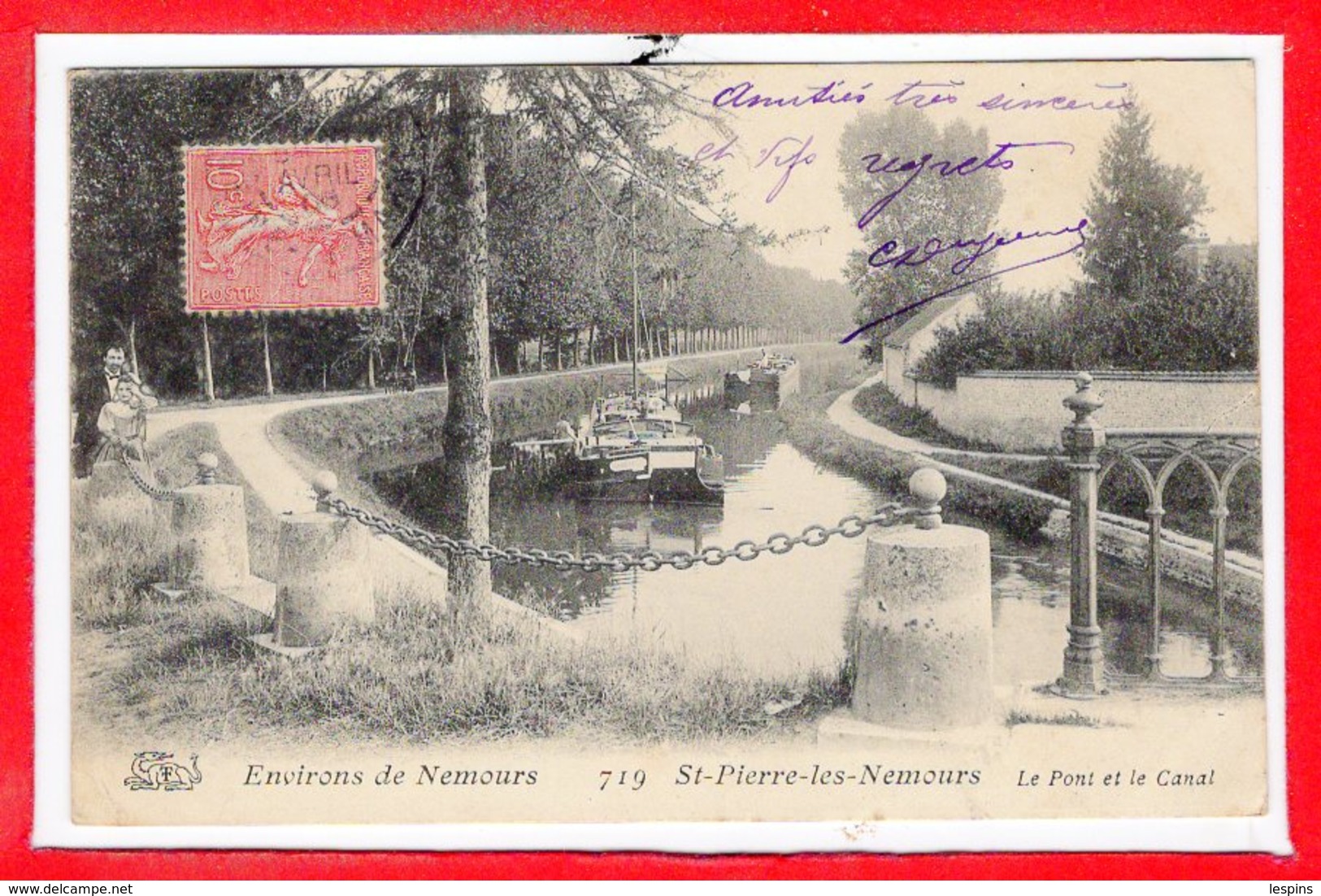77 - SAINT  PIERRE Les NEMOURS --  Le Pont Et Le Canal - Saint Pierre Les Nemours
