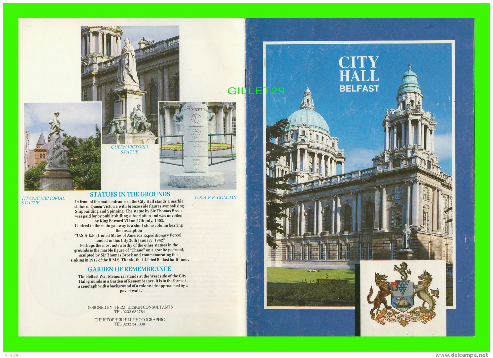 LIVRE - CITY HALL, BELFAST, IRLANDE DU NORD - 10 PAGES - DIMENSION 15 X 21cm - - Europa