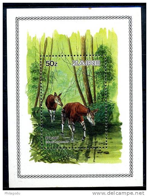 ZAIRE 1984  OKAPIS Blocs Dessinés Par BUZIN - -  Lot De 25 Blocs **   Mint NH  Postfrich - Unused Stamps