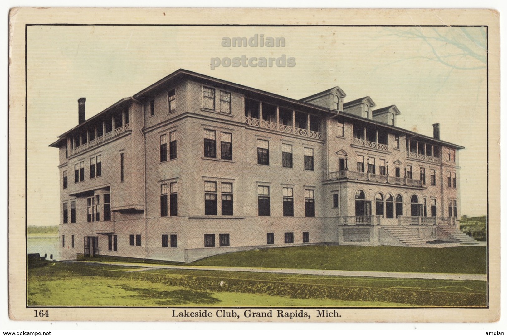 Grand Rapids MI, Lakeside Club Building C1910s Vintage Michigan Postcard [6769] - Grand Rapids