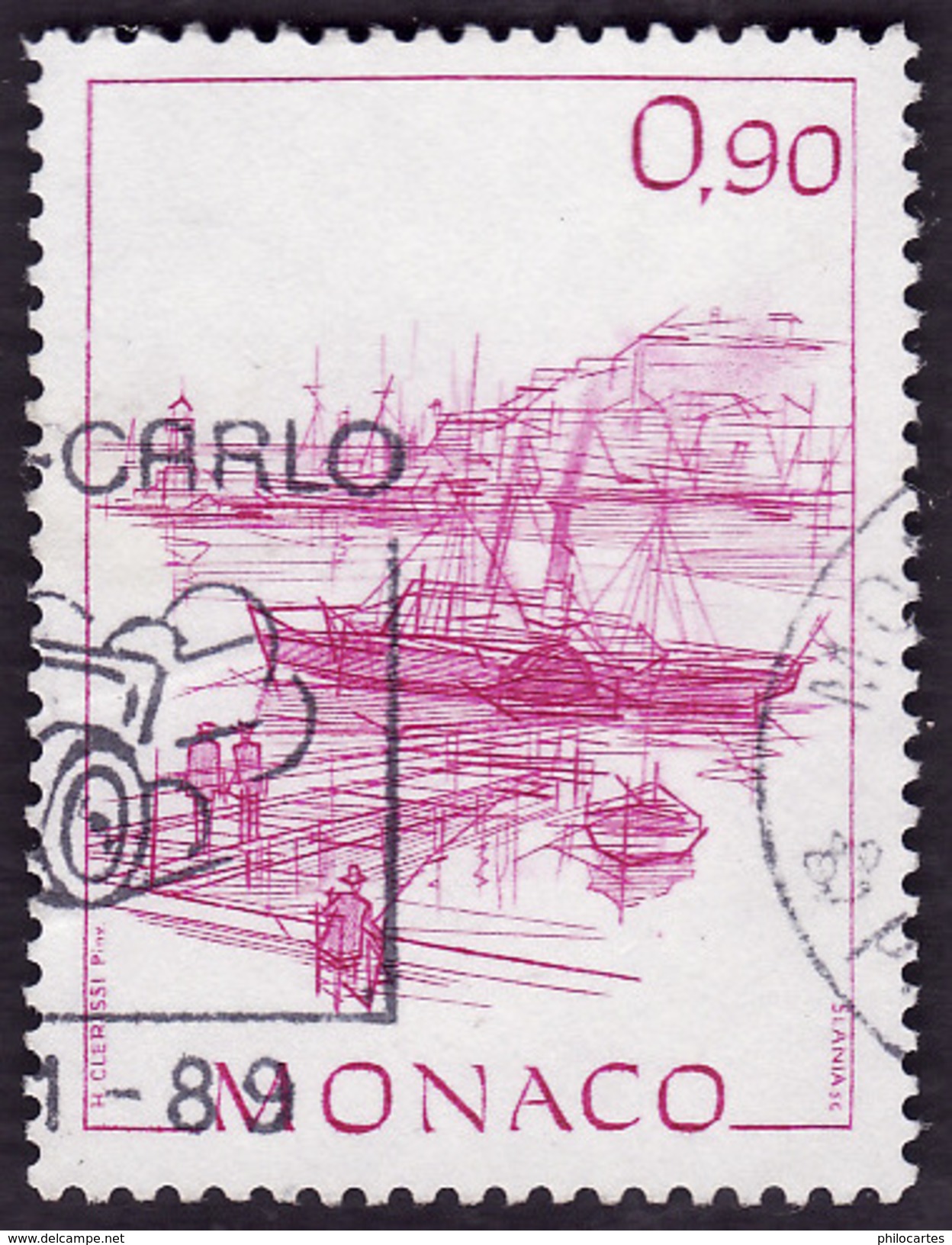 MONACO  1986  -  Y&T  1514 -   Monaco D'autrefois  0.90 -  Oblitéré - Gebraucht