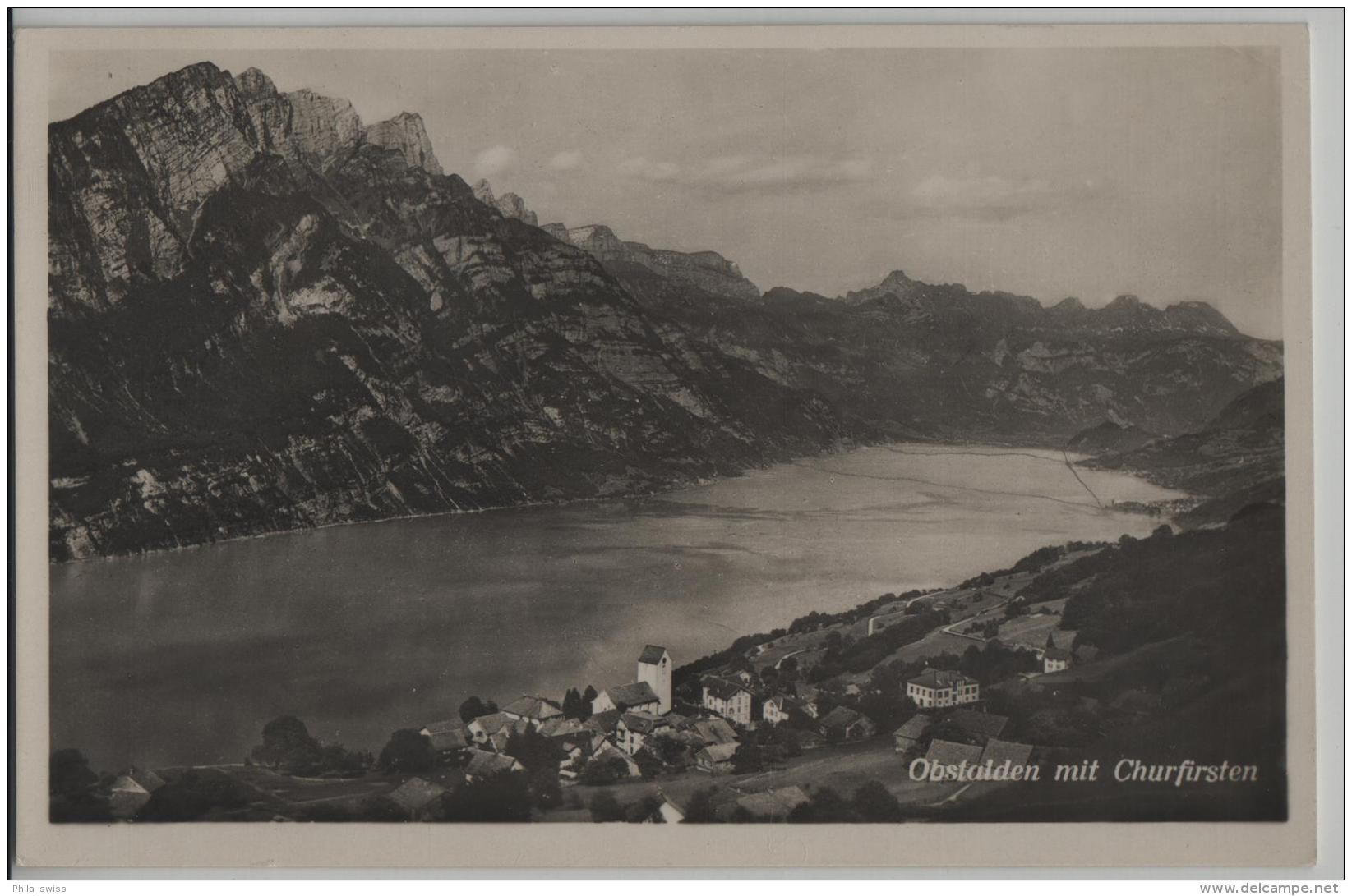 Obstalden Mit Churfürsten Glarus- Photoglob No. 5233 - Obstalden