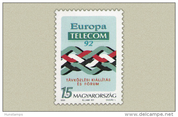 Hungary 1992. Telecom Stamp MNH (**) Michel: 4215 / 0.80 EUR - Nuevos