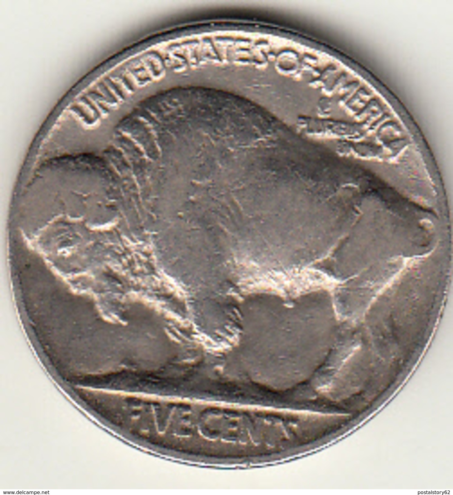 Stati Uniti, USA. Five Cent Nickel Indian Head Buffalo 1937 F - 1909-1958: Lincoln, Wheat Ears Reverse