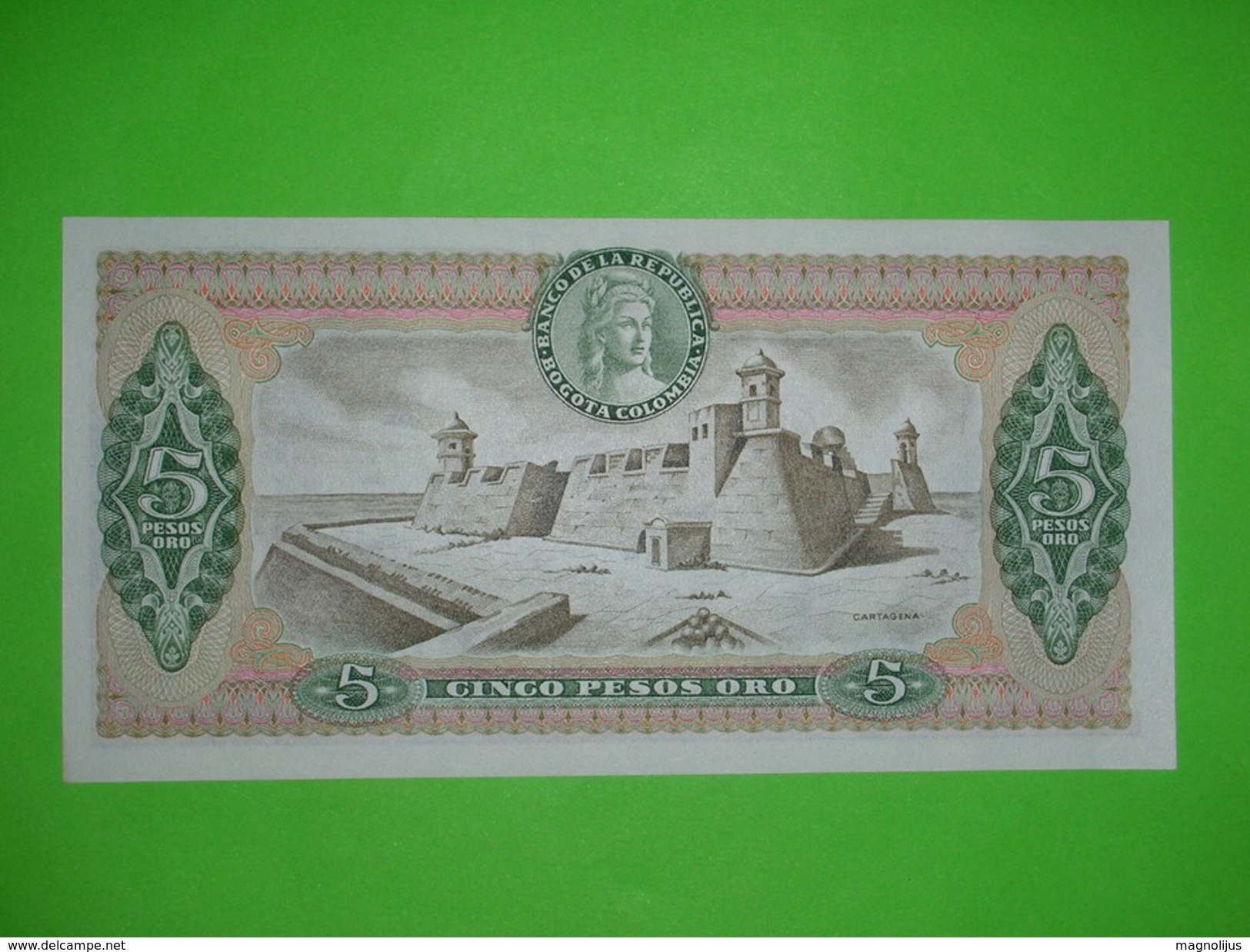 Colombia,5 Pesos,1979.,cinco Pesos Oro,UNC,banknote,paper Money,bill,geld - Colombia
